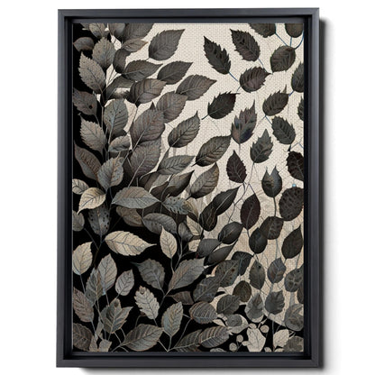 Canvas Print Scandinavian Folk Art Black and Beige Abstract Botanical Wall Art for Scandinavian Home Decor Decor Canvas, Print