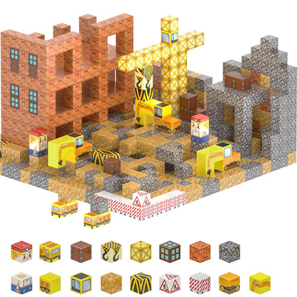 LADFAR Magnetic Building Blocks for Kids, Magnetic Tiles Build Cubes Game, 100PCS STEM Educational Magnet Toys, Ideal Gift for Toddlers Boys Girls Grandkids Christmas Birthday