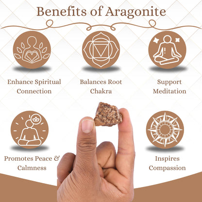 ANAYA AGATE Aragonite 2 Pcs Raw Crystals Rough Gemstones w/Authenticity Card, Velvet Pouch - Large 1.25–2.0" Raw Stones for Tumbling, Cabbing, Polishing, Cutting Natural Healing Crystals for Home Decor, DIY Stones