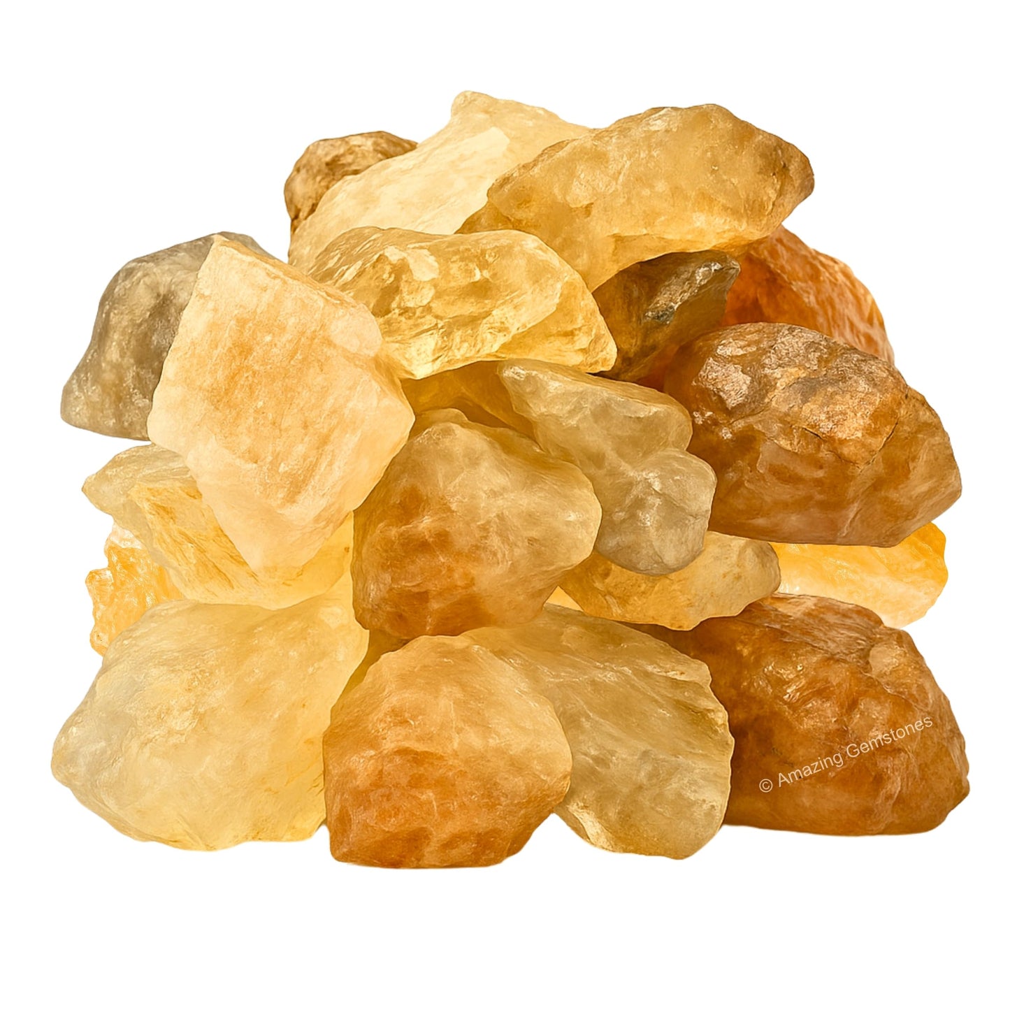 Amazing Gemstone Citrine Raw Crystals and Healing Stones, Natural Rocks For Tumbling - DIY Raw Stones And Crystals (1 Piece)