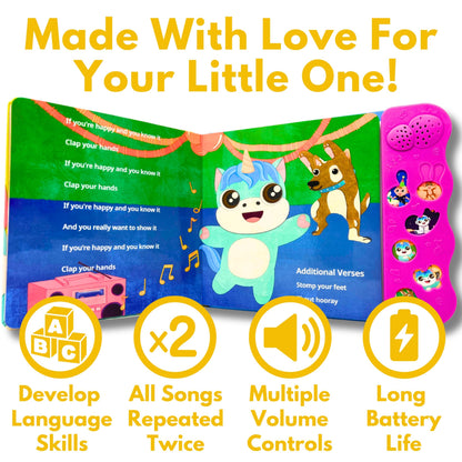 Astro Learns English Children's Songs — Musical Toys & Interactive Sound Board Books for Toddlers 1-3, Singing & Nursery Rhymes for Babies, Educational Talking Musical Toy, Sing Along Songs