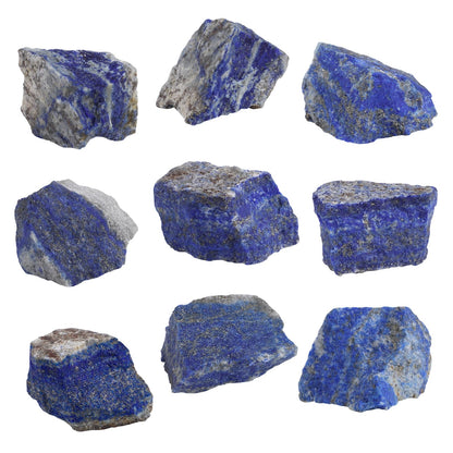 1Lb Lapis Lazuli Raw Crystal Stone Natural Rough Stones Bulk for Cabbing, Tumbling, Cutting, Lapidary, Polishing, Reiki Crytsal Healing