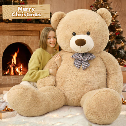 Toys Studio Giant Teddy Bear, 70.8 Inch Big Brown Stuffed Animal Life Size Plush Bear Toy Gift for Girlfriend Kids Christmas Birthday Valentines Day