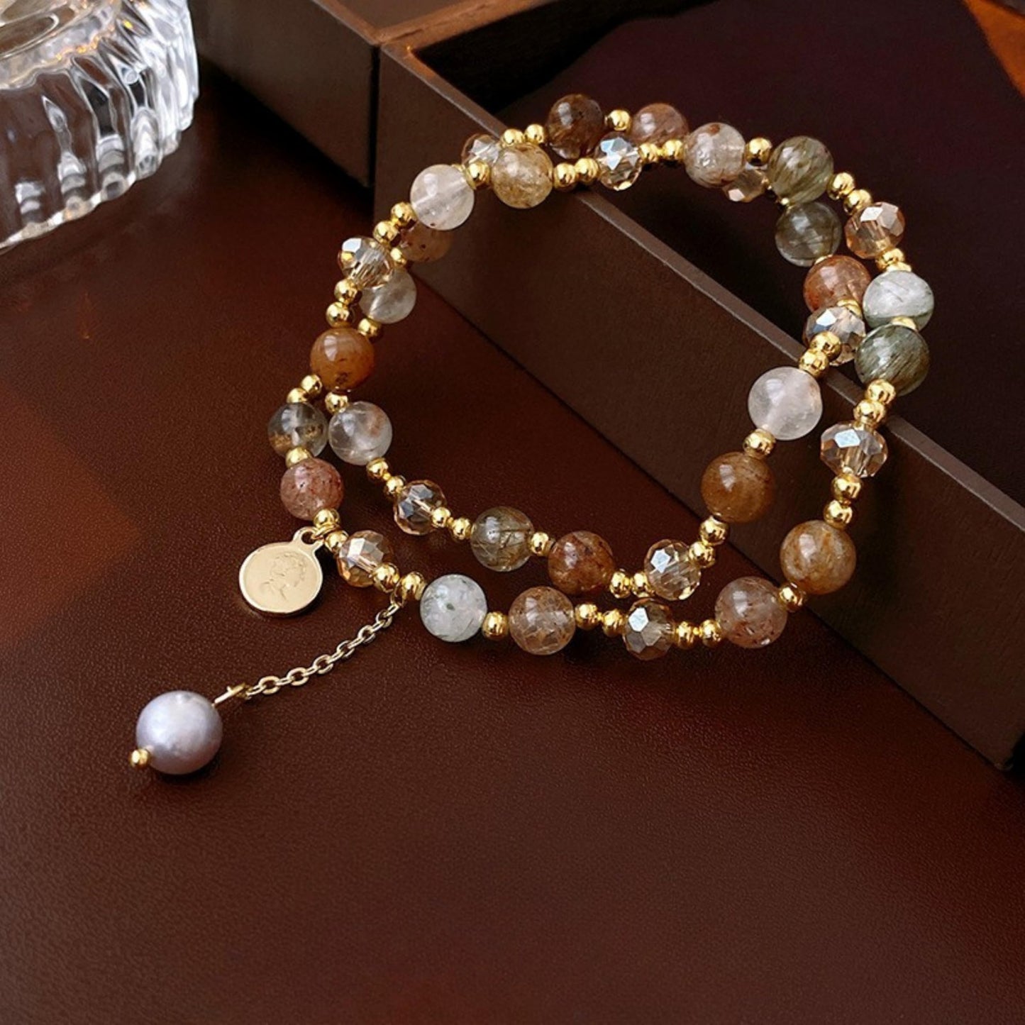 Harmi&Aur pink pearl bracelet layered bracelets for women stacking bracelets gold beaded bracelets bridesmaid bracelets gift for Women