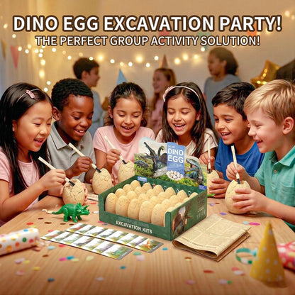24 Dinosaur Eggs Dig Kit Toys for Kids, Dinosaur Eggs Excavation Kit with Magnifier, Easter Basket Stuffers, Science STEM Birthday Party Favors Gifts for Boys Girls Age 3 4 5 6 7 8 9 10 + Years Old