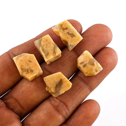 CRYSTALINES 5pcs Wholesale Natural Raw Amazonite Gemstone, Untreated Rough Stone, Bulk Loose Supplies, DIY Crafts, Jewelry Making, Chakra Healing Crystals, Birthstone, Gem Collection, AAA Grade
