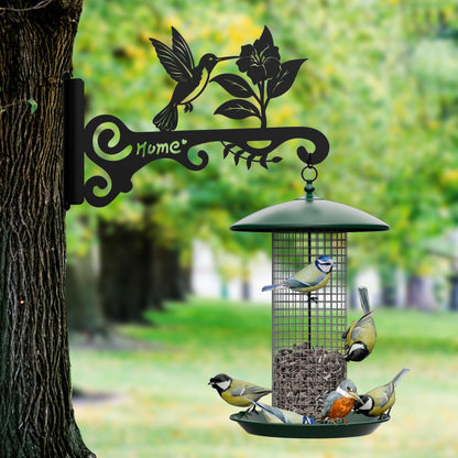 BBTFAA Metal Plant Hooks (2-Pack) - Decorative Wall Hangers with Bird Design for Indoor & Outdoor Use - Hanging Brackets for Plants, Flower Baskets, Bird Feeders, Lanterns - Patio, Garden, Home Decor