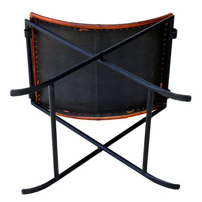 cuero Melton Leather Stool Side Stich Classical Side Stich Stool Bench (Brown)