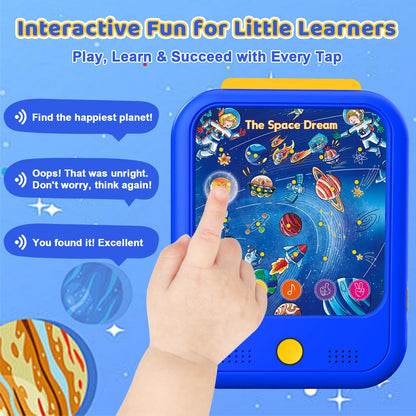 Kids Learning Tablet Bilingual, Montessori Educational Learning Toys for Toddlers 3-5 Year Olds, with 2000+ Words and Games, Autism Sensory Speech Therapy Toys, 3 4 5 6 Year Old Boy Girl Birthday Gift