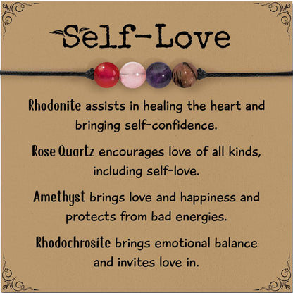 ZOKCC Crystal Healing Bracelets Gifts for Women: Mothers Day Gifts for Mom - Spiritual Natural Stone Empath Protection Bracelets Birthday Graduation Gifts for Friends Sister Mom Daughter