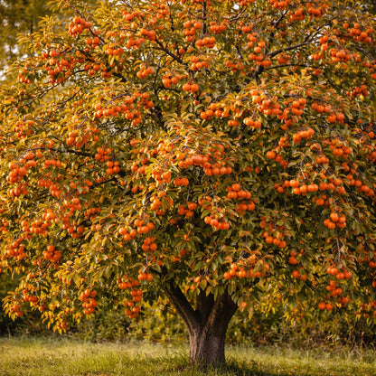 5 American Persimmon Tree Live Plants – Sweet Orange Fruit Tree for Home Garden – Cold Hardy, Easy to Grow, High-Yield Persimmon Variety (5 Pack of Trees)