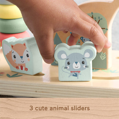 Fisher-Price Wood Toddler Toy Bead Maze, Woodland Animal-Themed Activity for Fine Motor Skill Development Infants Ages 1+ Years (Amazon Exclusive)