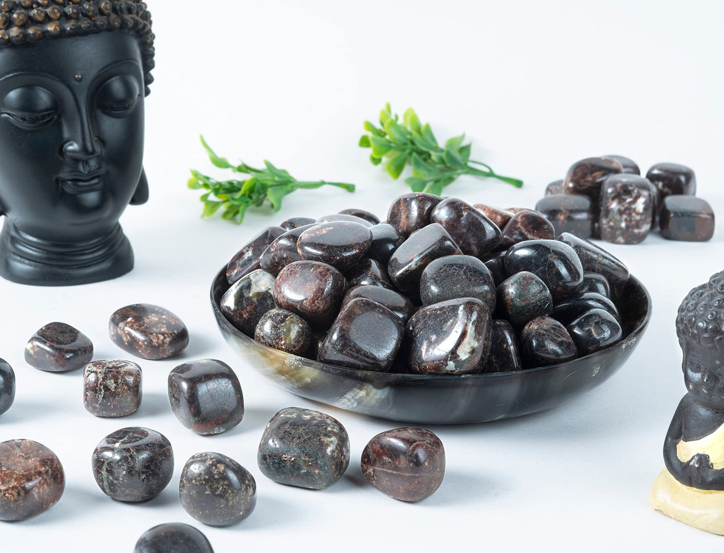 ZAICUS 1lb Garnet Tumbled Stones | Polished Crystals Healing | Natural Stones | Feng Shui | Chakra Balancing | Good Luck | Reiki Gift | Home Decor | Size 20-25 mm