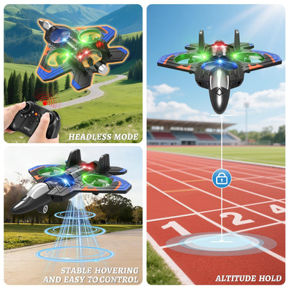 Tubokoro Foam Remote Control Airplanes RC Planes for Kids Adults, RC Airplane Fighter Jet with Light, 360° Flip Fighter Jet Toys, Stunt Roll, Airplane Toy Gifts for Kids Boys