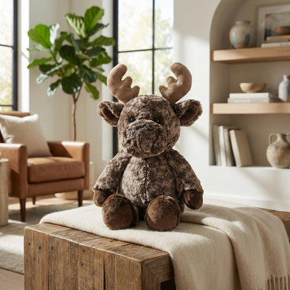 okegztoa Stuffed Animal Plush Toy Soft Plushie Cuddly Reindeer Cute Plush Toy for Kids Toddlers Boys Girls Birthday Christmas Nursery Decor Party Favors