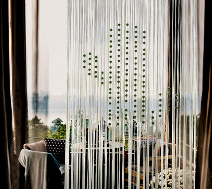 Flber Macrame Curtain Boho Window Curtain Doorway Macrame Wall Decor Yarn Art Moder Bedroom Headboard Decor,31" W x 70" L