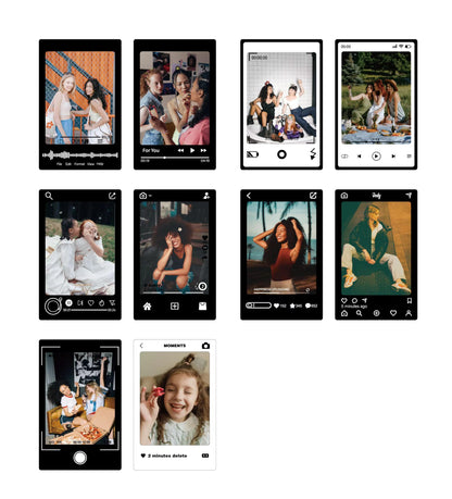HIYQIN 2x3 Inch Photo Border Stickers - Lovely Camera Photo Stickers Compatible for Instax Mini EVO/Liplay/SE/12/11/41/40/99/90/9/8/7s/25 Camera Film - Fuji Mini Film Colorful Accessories - 30 Packs