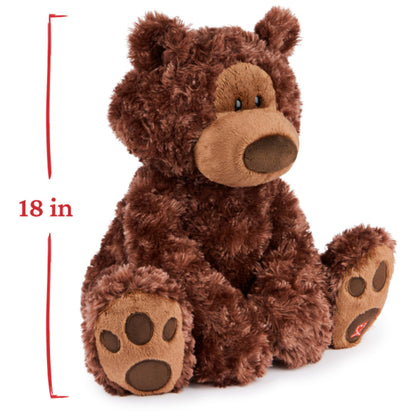 GUND Philbin Classic Teddy Bear, Premium Stuffed Animal for Ages 1 and Up, Chocolate Brown, 18”
