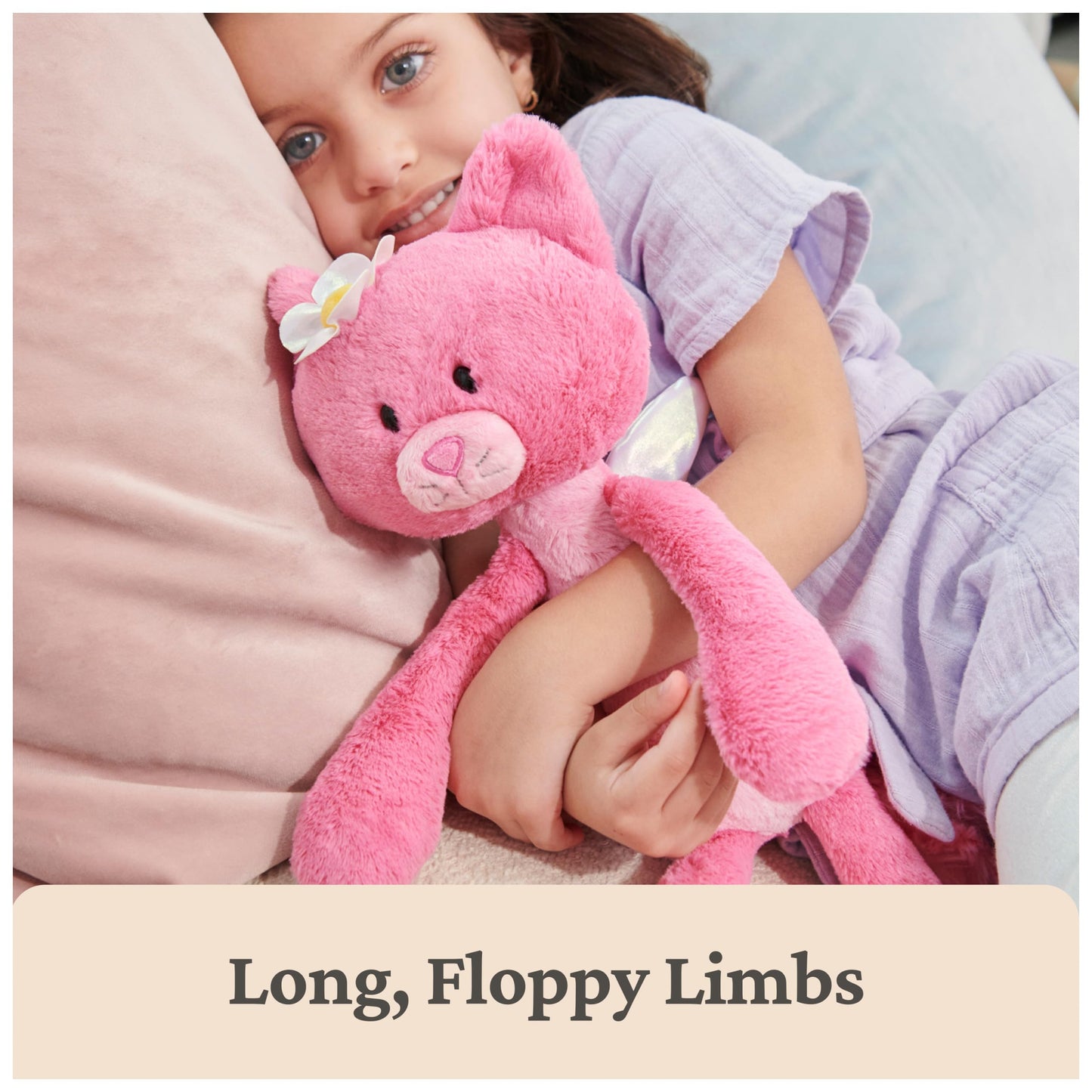 GUND Take Along Friends, Maeve Rose Fairy Cat Plush Toy, Cat Stuffed Animal for Ages 1 and Up, Pink, 15”