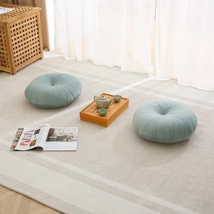 MolynnChic Floor Pillow Meditation Cushion Round Large Floor Pillows Seating for Adults, Velvet Thick Floor Cushions for Yoga Living Room Balcony Outdoor Tatami 18inch（Green）