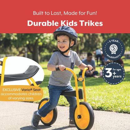 Angeles MyRider Kids Tricycle, Toddler Tricycle with Solid Airless Rubber Tires, Kids Bike for Preschools and Daycare, Ages 3+, MyRider 11.5" Tall Seat