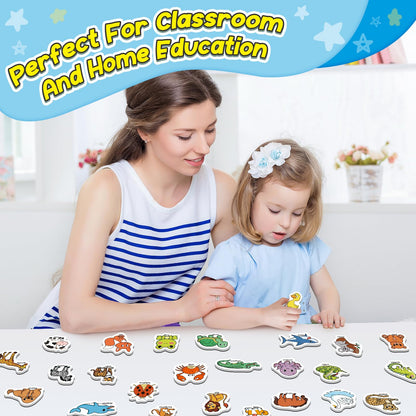 Broytain 40 Animal Fridge Magnets for Toddlers,Animal Foam Refrigerator Magnets Toys for Kids Whiteboard,Learning Games,Educational Toys,Preschool Kindergarten Learning Activities Homeschool