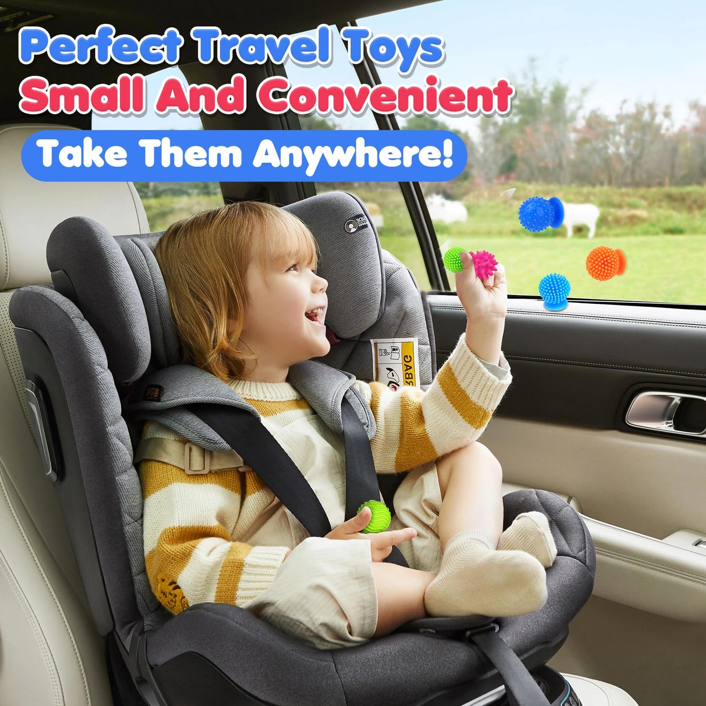 Sensory Fidget Toys Kids Adults: 16 Pack Textured Suction Toy - Sensory Toys for Autism Kids Calming - Quiet Fidgets for Classroom Prize - Travel Essentials Road Trip Activities for Girls Boys Gifts