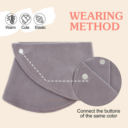 NASULAR Toddler Girls Soft Neck Warmer Baby Boys Winter Scarf Kids Warm Round Scarves (A-light grey, One Size)