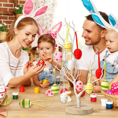 JUNEBRUSHS Valentines Day Decor Tree Decorations Set, 36 Pcs Ornaments for Valentine's St Patricks Easter Glossy Glitter Hanging Decorations for Home Wedding Party