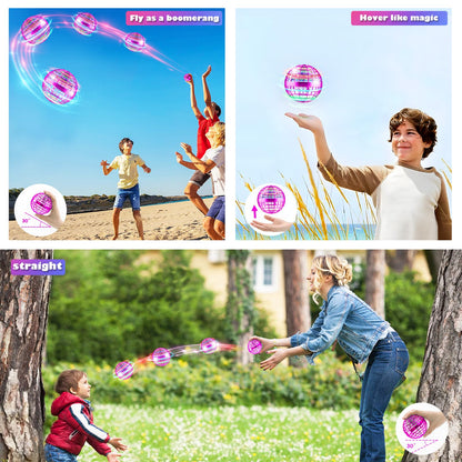 Flying Orb Ball Toys-2025 Upgraded Hover Magic Boomerang Ball，Galaxy Ball Kids Adults Cool Outdoor Indoor Outdoor Toy Gifts for 6 7 8 9 10+ Year Old Boys Girls-Purple