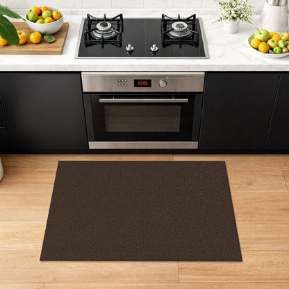 Lansny 2x3 Washable Area Rug Small Braided Cotton Entryway Rug with Non Slip Backing Kitchen Rugs Indoor Door Mat for Entrance Bathroom Foyer, Dark Coffee/Brown