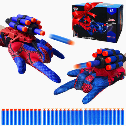 2 Pack Web Shooters for Kids, Boy Gifts, Toys for 3 4 5 6 7 8 Year Old Boys, Toys for Age 3-4 4-6 5-7 6-8, Web Slinger with Gloves, Birthday Presents