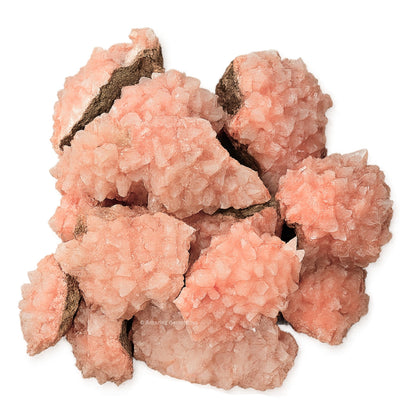 Amazing Gemstone Pink Heulandite Crystals&Healing Stones Mineral Specimen - Premium Semi Precious Gem Stones for Spiritual Growth - Healing Crystals Geodes Clusters for Meditation,Chakra Balance