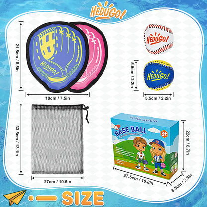 HEDUGO Toss and Catch Game Set Classical Outdoor Toys for Kids at The Beach, Yard, or Park Outside Games 4 Paddles 4 Balls Family Games for Kids and Adults Easter Toys Gifts