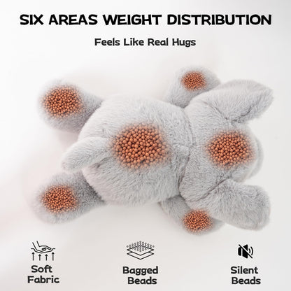 Gudisi 5 Pounds Weighted Elephant Stuffed Animals 23.6Inch Large Weighted Elephant Plush,Huggable Companion for Kids & Adults, Gift for Thanksgiving, Christmas and Birthday.