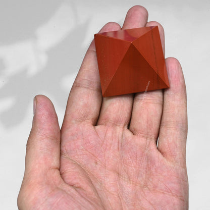 Amazing Gemstone Red Jasper Pyramid Crystal Healing Stones - 2" Great Pyramid Figurine of Natural Stone Pyramid for Meditation, Reiki, Chakra Balancing and Crystal Pyramids Grid