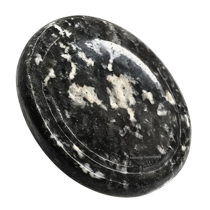 Amazing Gemstone Black and White Tourmaline Worry Stone Crystals & Healing Stones - Worry Stones for Stress Relief Gifts - Piedra Crystal Fidget for Meditation - Stocking Stuffers and Birthday Gifts