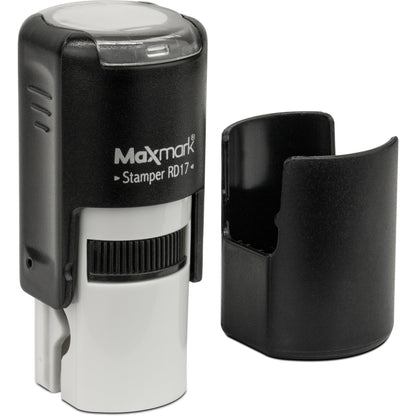 MaxMark Round Self Inking Emoji Stamp - Check - Green Ink
