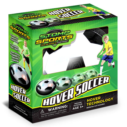 Hover Soccer from The Makers of Stomp Rocket – LED Lights and Padded Bumpers Indoor Air Soccer Toy for Boys Girls Ages 3 4 5 6 7 8 + Fun Games