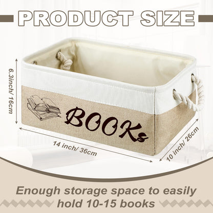 Marsui Book Lover Gifts Books themed Storage Basket Storage Bin Bookish Accessories Bookworm Gift for Club Members Student Teacher Reading Accessories