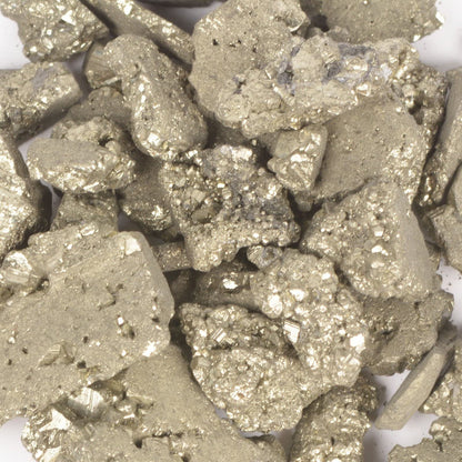Natural Large Raw Pyrite Polished Chips Crushed Tumbled Stone Crystal Healing Embellishments 100 grams