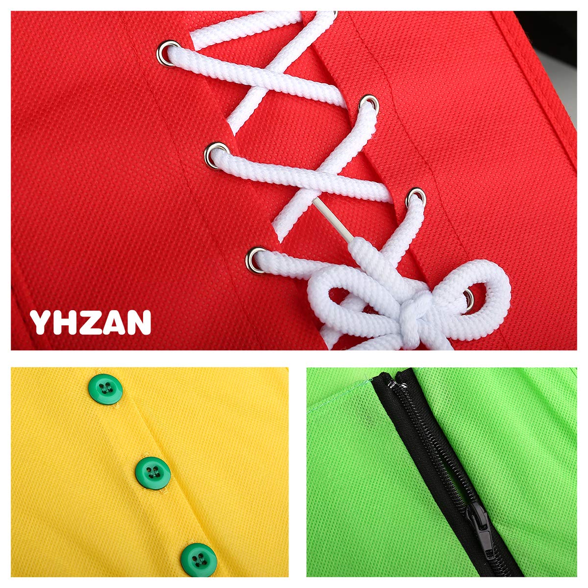 YHZAN Learn to Tie Your Shoes Dressing Board Montessori Mobile Sensory Board Travel Therapist Life Skills Development Toy - Zip,Button,Snap,Buckle,Lace & Tie for Preschool Toddler 2-8 Years Old