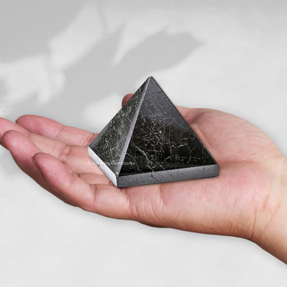 Amazing Gemstone Natural Black Tourmaline Pyramid Crystal Healing Stones - 1.5" Great Pyramid Figurine of Natural Stone Pyramid for Meditation, Reiki, Chakra Balancing and Crystal Pyramids Grid