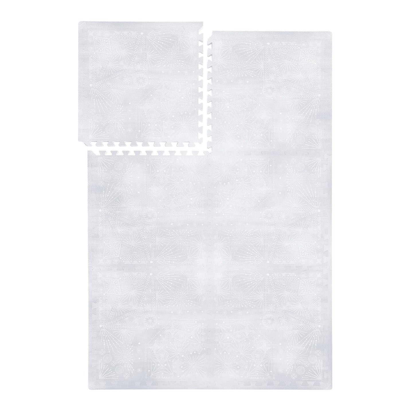 PopsyKosy Premium Baby Floor Play Mat - Thick & Cushioned 0.5 inch Playroom Foam Mat, Non-Toxic Odorless - 6 Tiles - Spacious 6x4 ft. - Stylish & Large, Waterproof for Kids & Toddlers - Lavender Gray