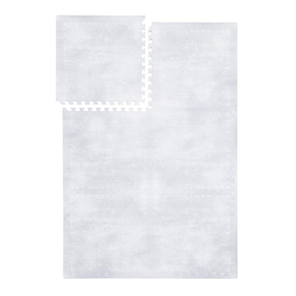 PopsyKosy Premium Baby Floor Play Mat - Thick & Cushioned 0.5 inch Playroom Foam Mat, Non-Toxic Odorless - 6 Tiles - Spacious 6x4 ft. - Stylish & Large, Waterproof for Kids & Toddlers - Lavender Gray
