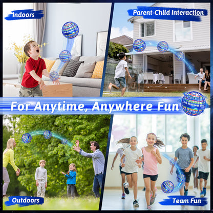 semai Flying Orb Ball Toy 2025, 2 Pack Magic Cosmic Globe UFO Boomerang Hover Ball Fidget Spinner Mini Drone for Kids Age 6-8-13, Cool Toys Gift for 6 7 8 9 10+ Year Old Boys Girls Teens Outdoor Toys