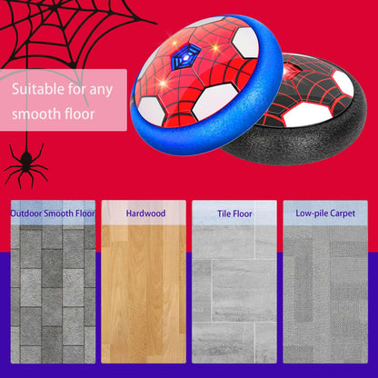 HitToys Airplane Launcher Toy for Kids&Hover Soccer Ball Toy for Kids, 3 Pack Spider Foam Gliders Air Planes,2 Pack Indoor Soccer Ball with Led Light for Old Boys Girls Sport Games Birthday