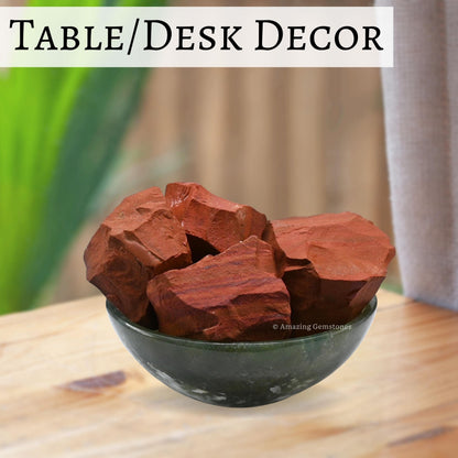 Amazing Gemstone Red Jasper Raw Crystals and Healing Stones, Natural Rocks For Tumbling - DIY Raw Stones And Crystals (1 Piece)