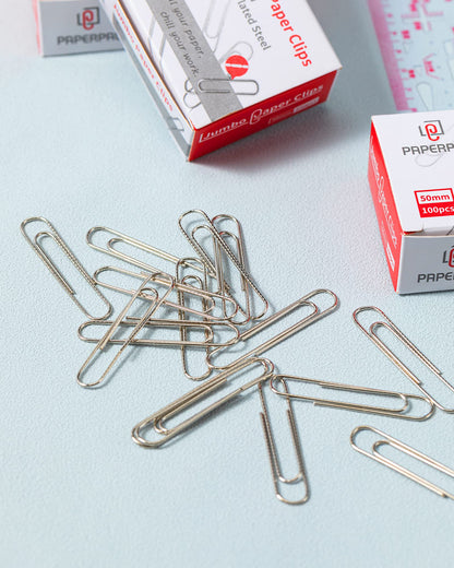 PAPERPAL Paperclips for Office School & Personal Use, Jumbo Nonskid Paper Clip (2"), 1000 Large Paper Clips (10 Boxes of 100 Each), Silver
