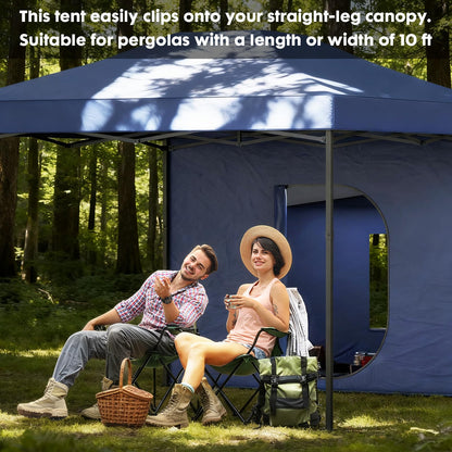Camping Cube Side Tent for 10x10 Pop Up Canopy, Waterproof Gazebo Room with Mesh Windows, Easy Setup Canopy Side Tent for Family Camping, Market Booth, Backyard Use – Depth 59.1" (Canopy Not Included)